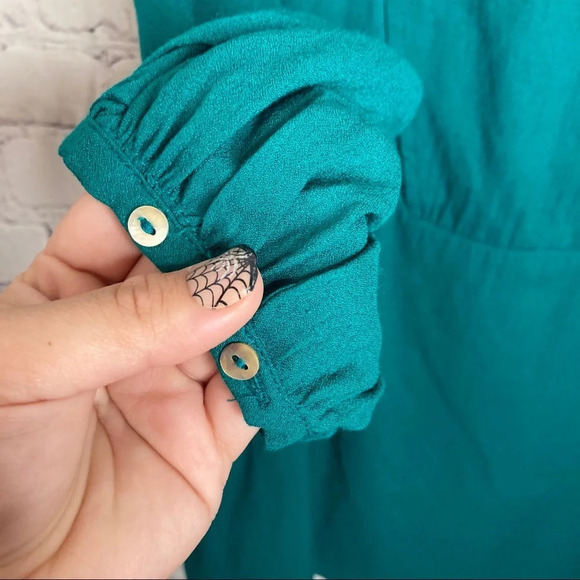 Zara Collection Teal Tunic Mini Shift Dress Size Small - Picture 7 of 12